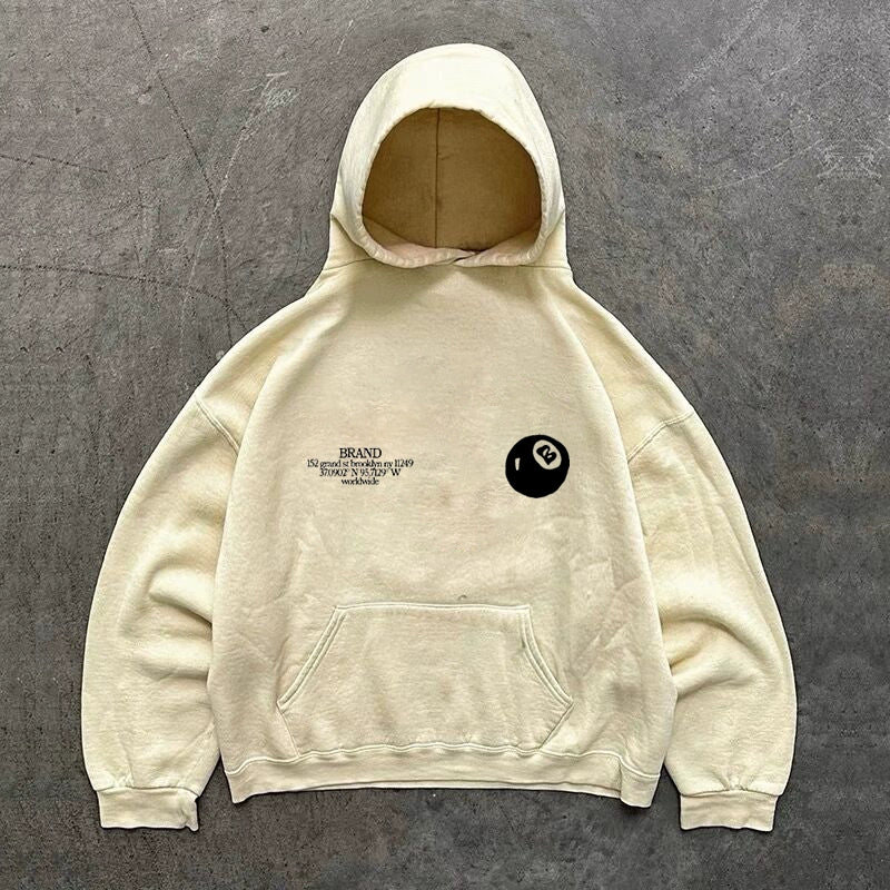 Vintage Autumn And Winter Hooded Sweatshirt
