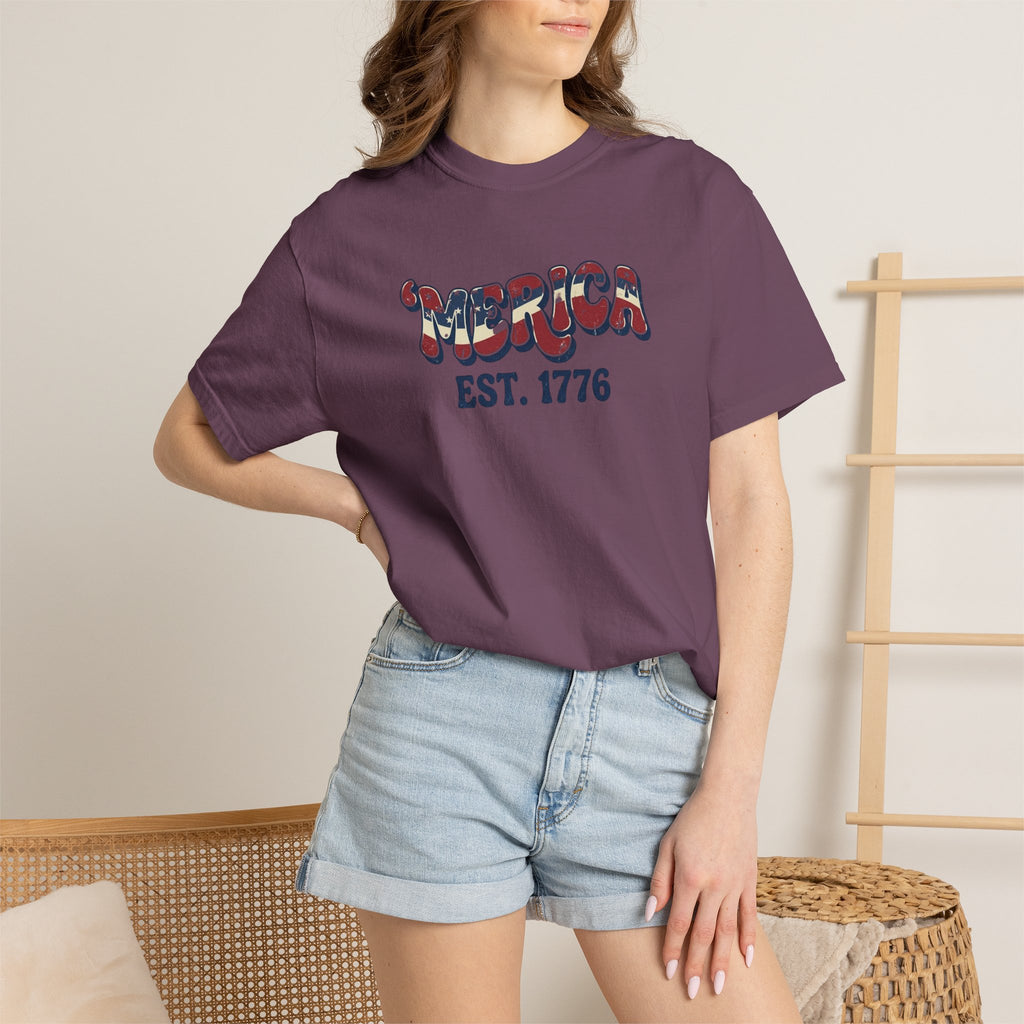 'Merica EST. 1776 T-Shirt — American Dreamers Vintage Truck Patriotic Tee