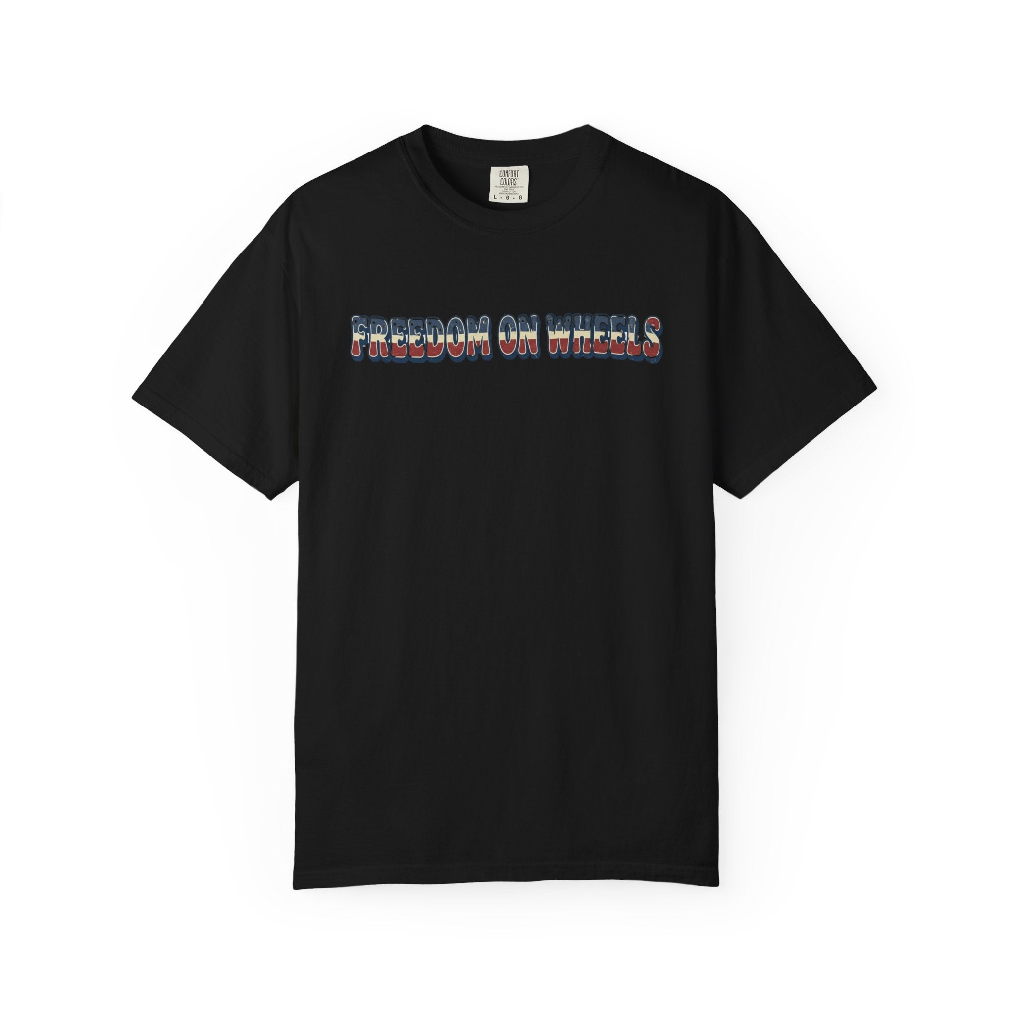 Freedom on Wheels T‑Shirt — 4th of July Motorcycle Rally Tee