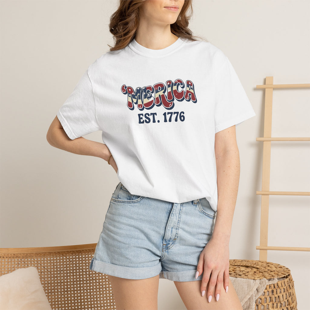 'Merica EST. 1776 T-Shirt — American Dreamers Vintage Truck Patriotic Tee