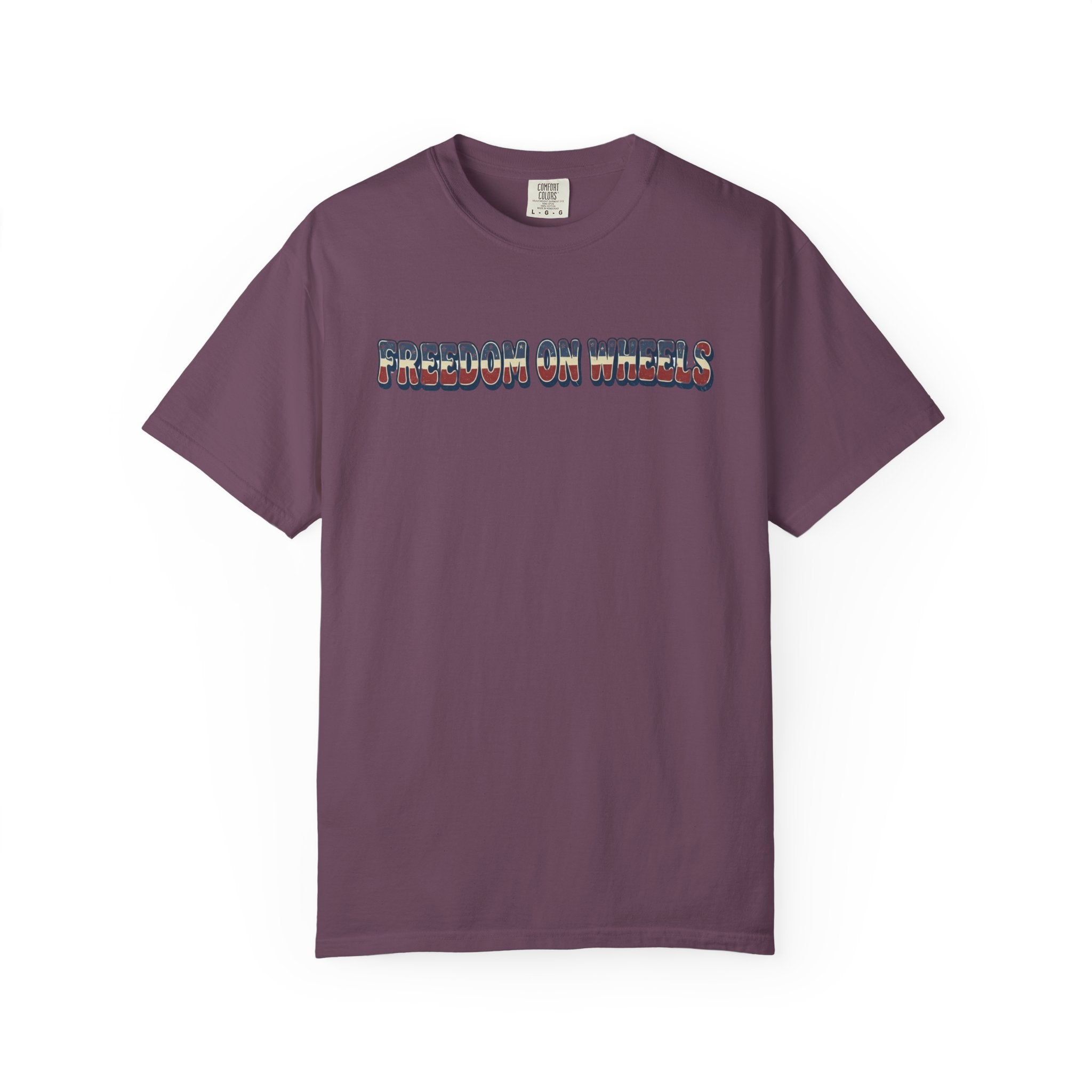 Freedom on Wheels T‑Shirt — 4th of July Motorcycle Rally Tee