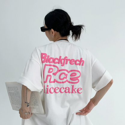 Black Frech Rce Oversized T-Shirts