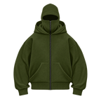Anti-Social Balaclava Zip-Up Hoodie – Unisex Oversized