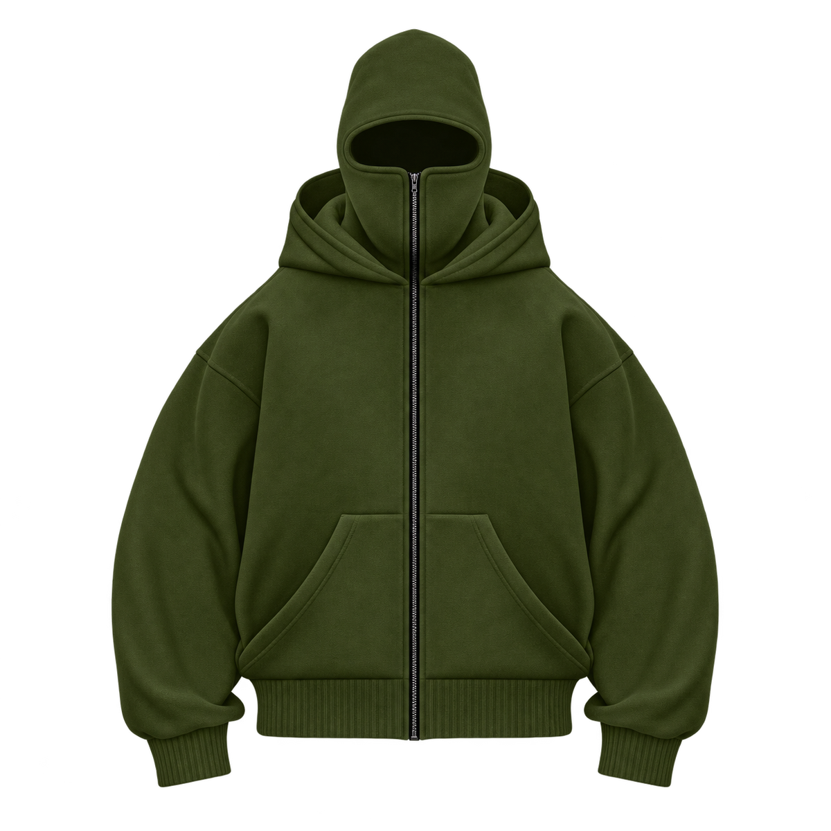 Anti-Social Balaclava Zip-Up Hoodie – Unisex Oversized
