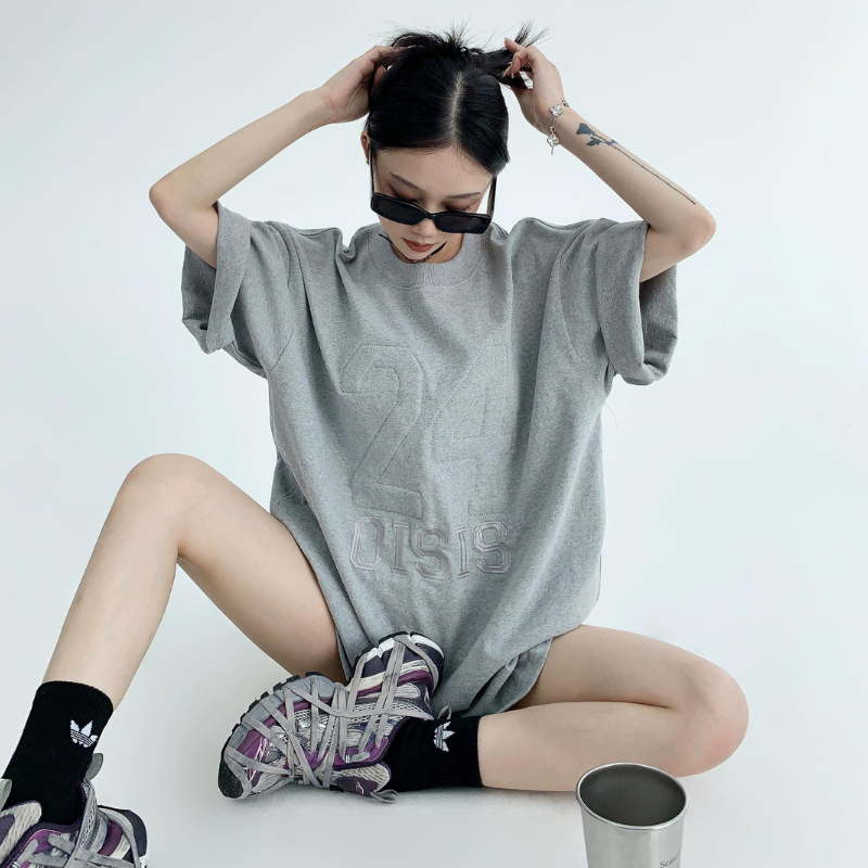 Black Frech Rce Oversized T-Shirts