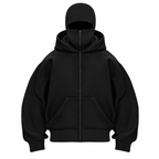 Anti-Social Balaclava Zip-Up Hoodie – Unisex Oversized