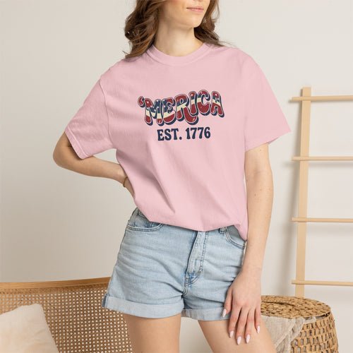 'Merica EST. 1776 T-Shirt — American Dreamers Vintage Truck Patriotic Tee