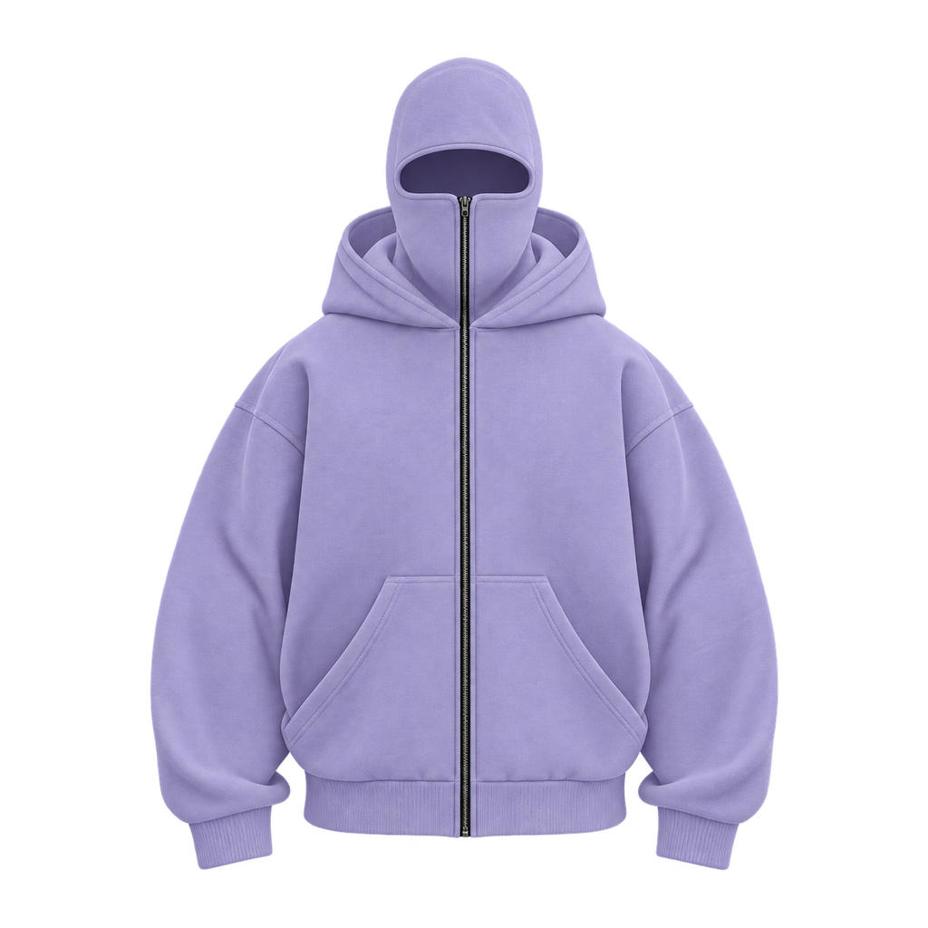 Anti-Social Balaclava Zip-Up Hoodie – Unisex Oversized