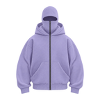 Anti-Social Balaclava Zip-Up Hoodie – Unisex Oversized