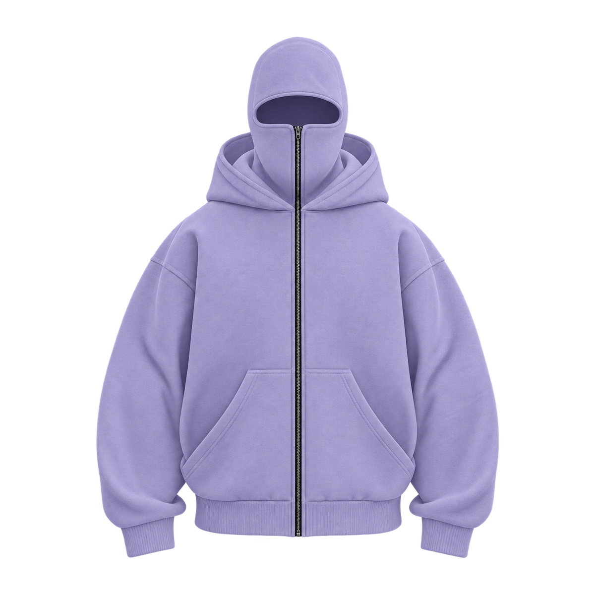 Anti-Social Balaclava Zip-Up Hoodie – Unisex Oversized