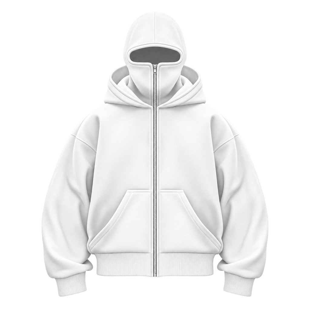 Anti-Social Balaclava Zip-Up Hoodie – Unisex Oversized
