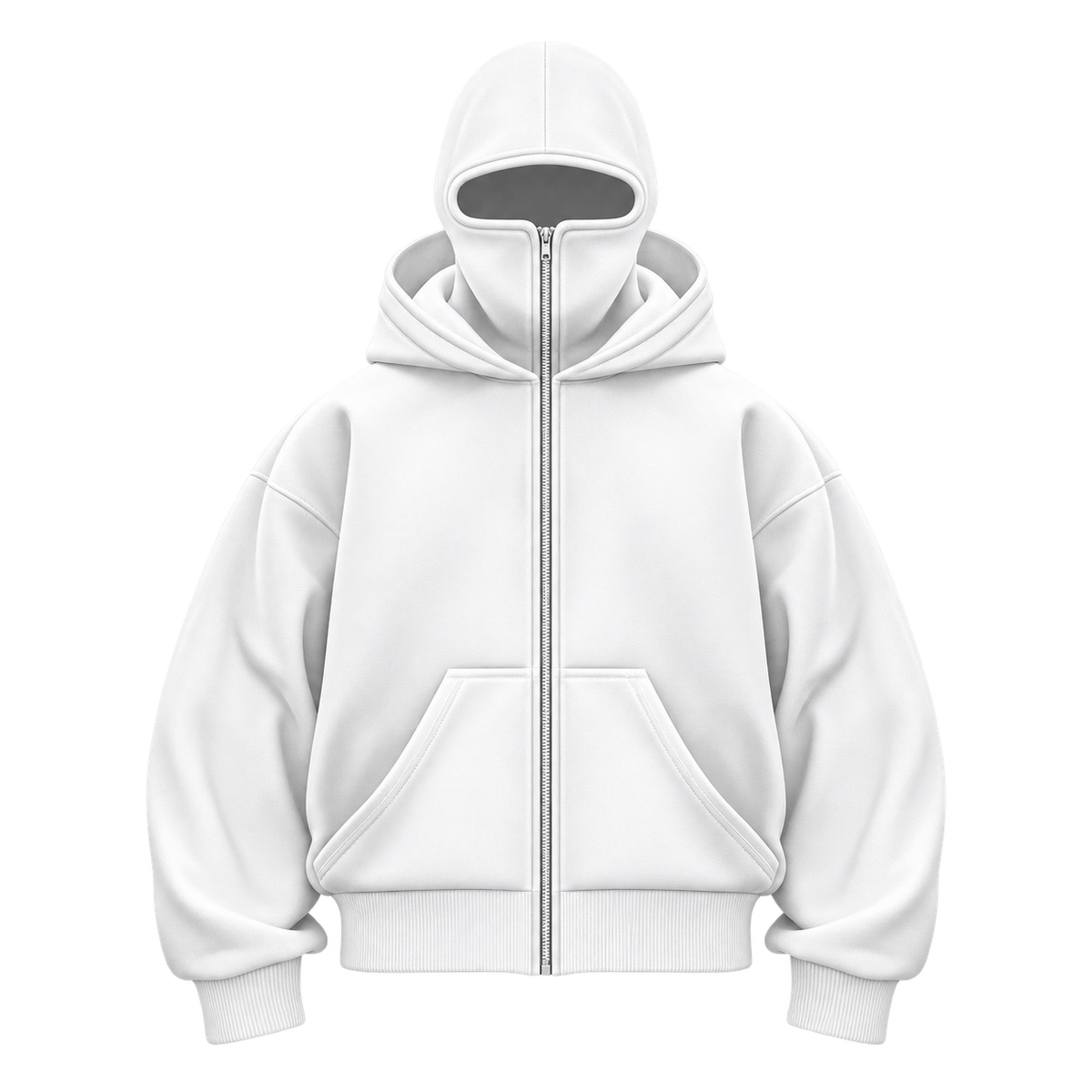 Anti-Social Balaclava Zip-Up Hoodie – Unisex Oversized