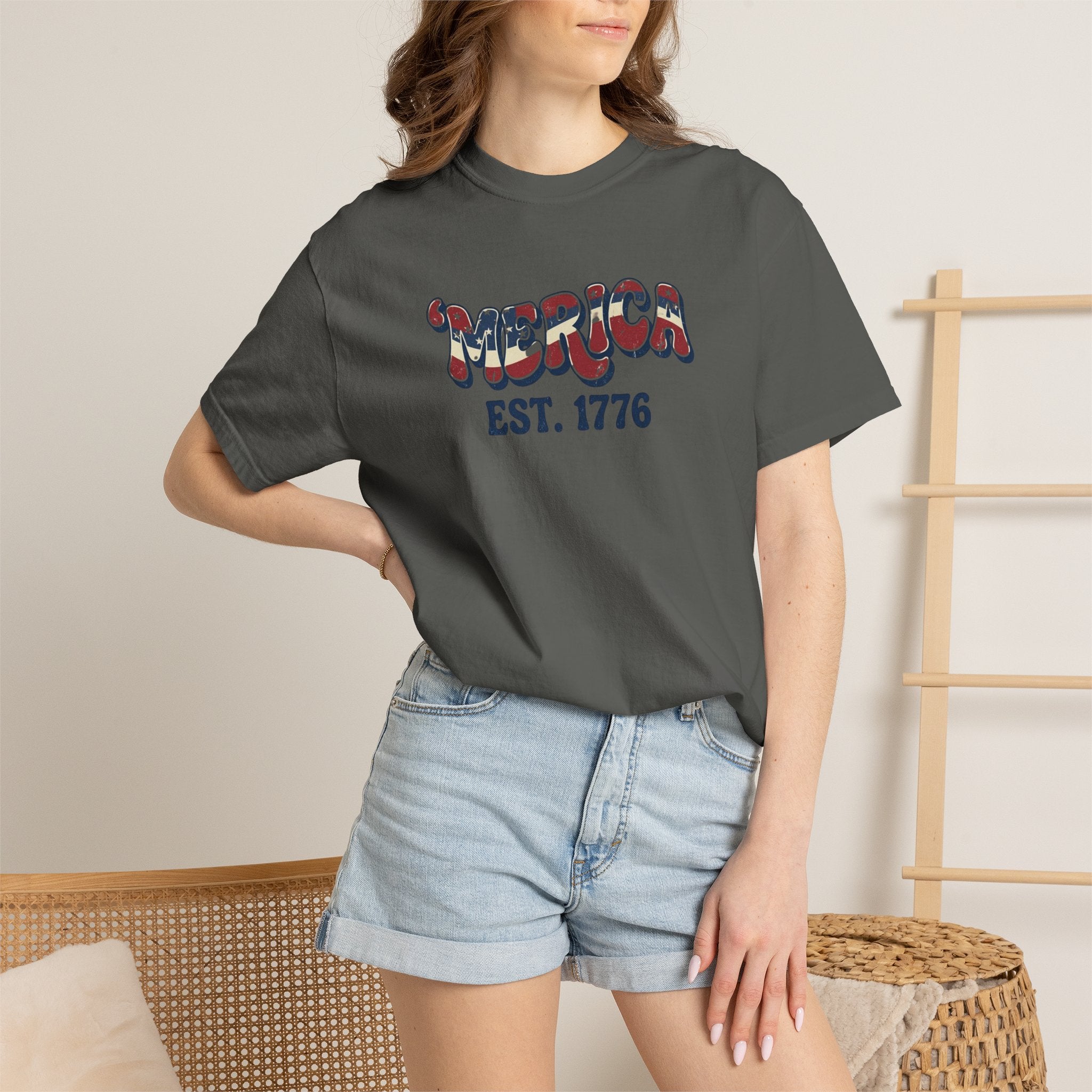 'Merica EST. 1776 T-Shirt — American Dreamers Vintage Truck Patriotic Tee