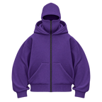 Anti-Social Balaclava Zip-Up Hoodie – Unisex Oversized