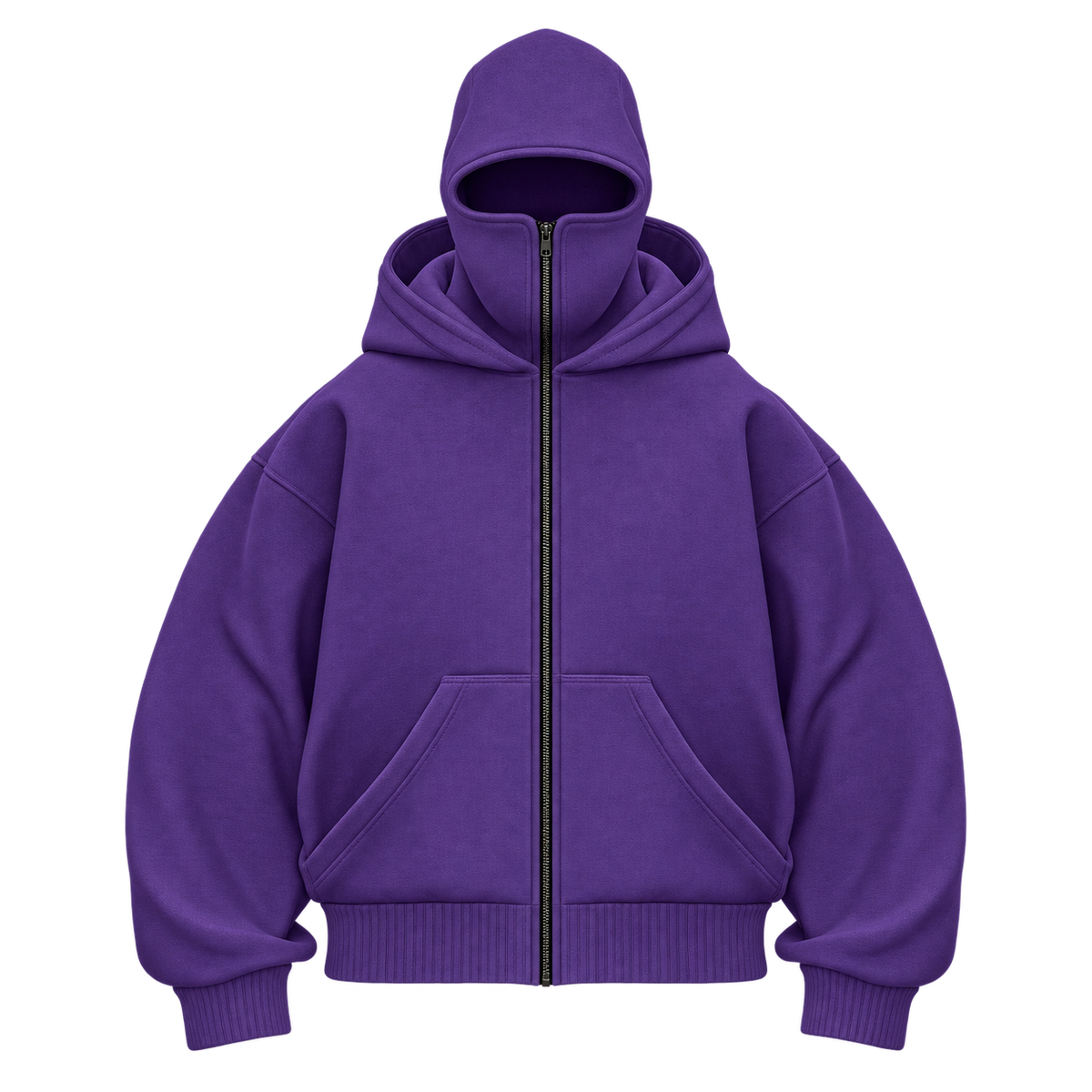 Anti-Social Balaclava Zip-Up Hoodie – Unisex Oversized