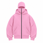 Anti-Social Balaclava Zip-Up Hoodie – Unisex Oversized