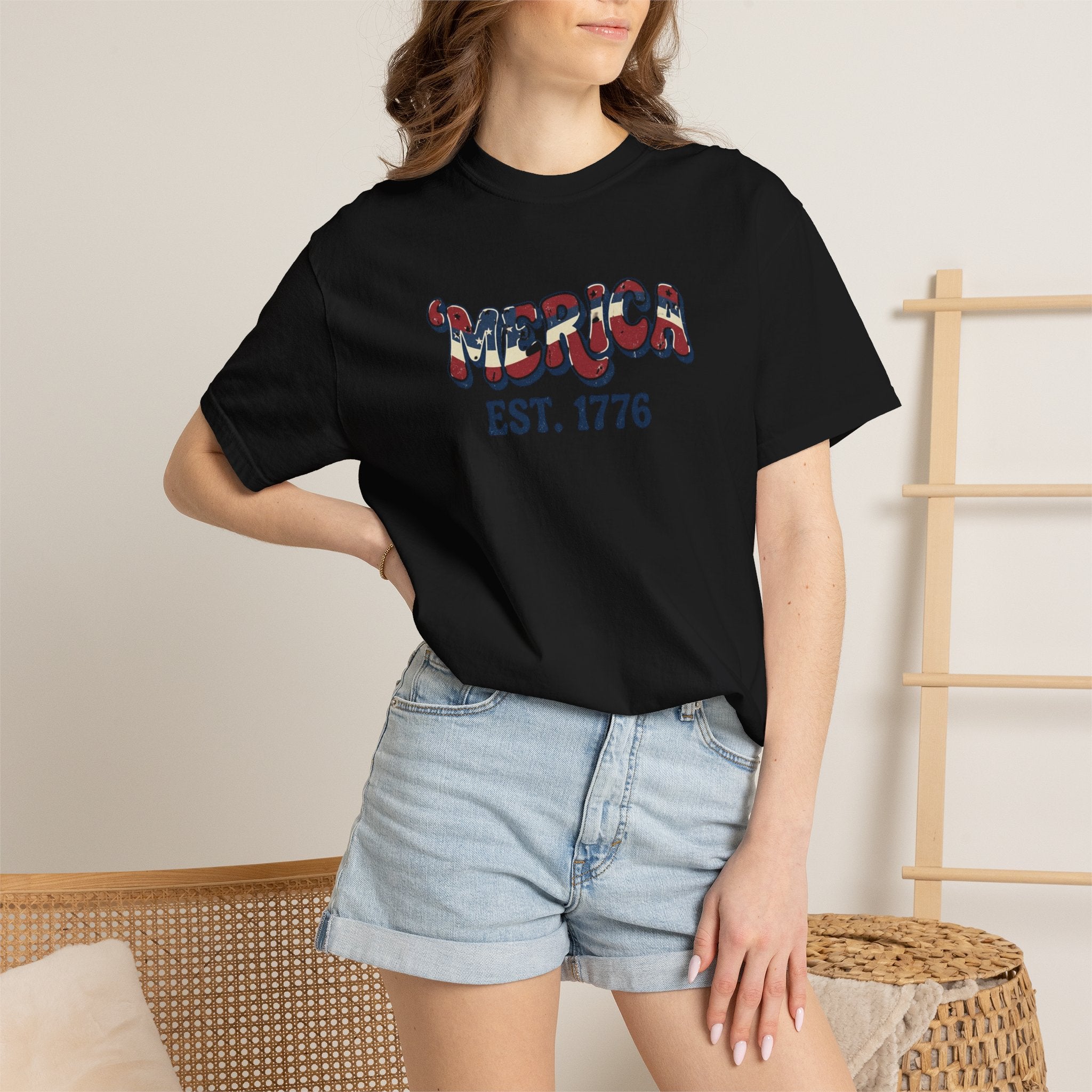 'Merica EST. 1776 T-Shirt — American Dreamers Vintage Truck Patriotic Tee