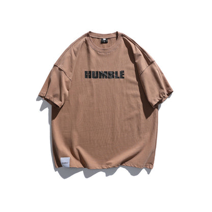 HUMBLE Trendy Brand Unisex Simple Printed Cotton T-shirt Crady