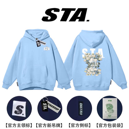 STA  Flower Velvet Thickened  Sweatshirt for Unisex