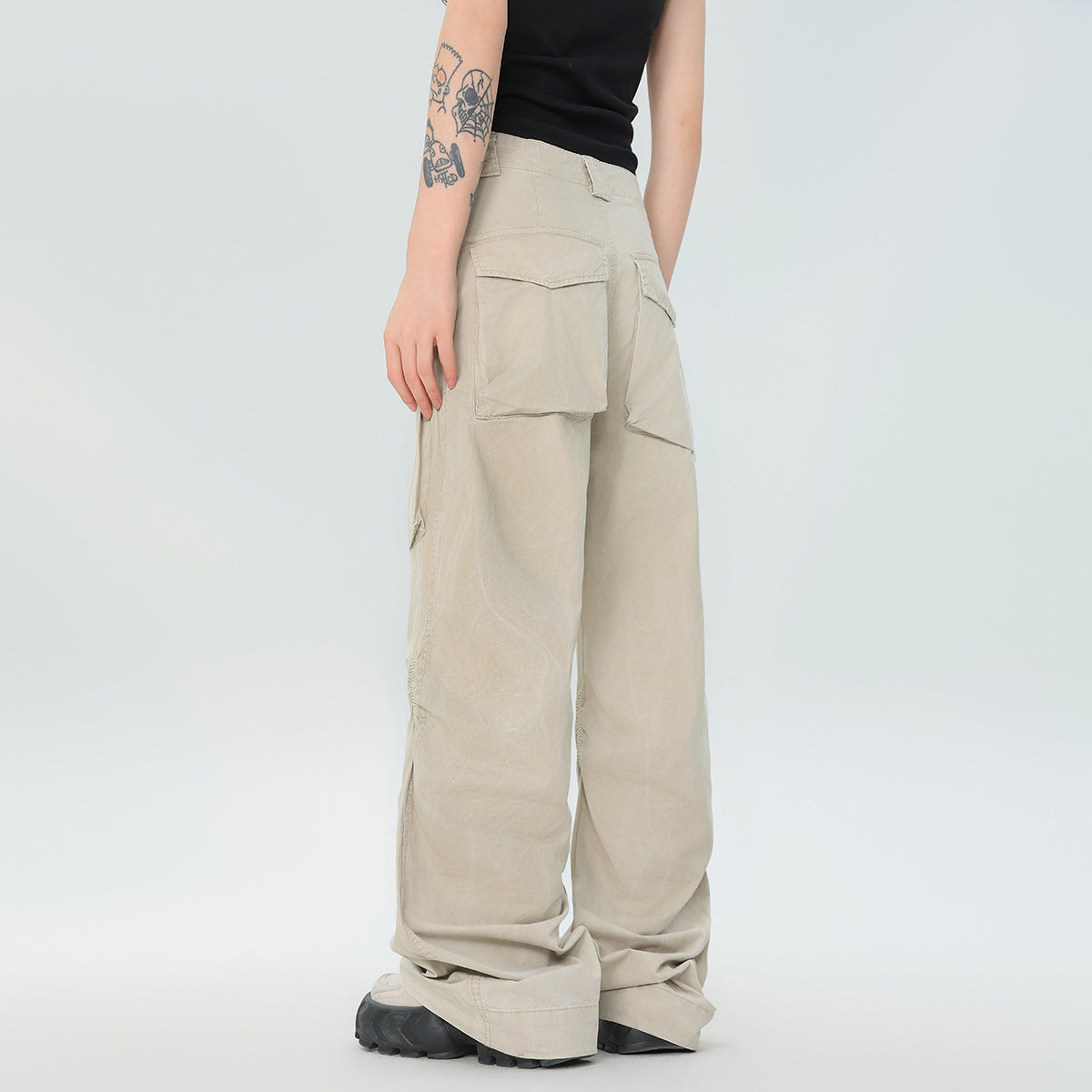 Retro Slim Fit Straight Overalls Pants