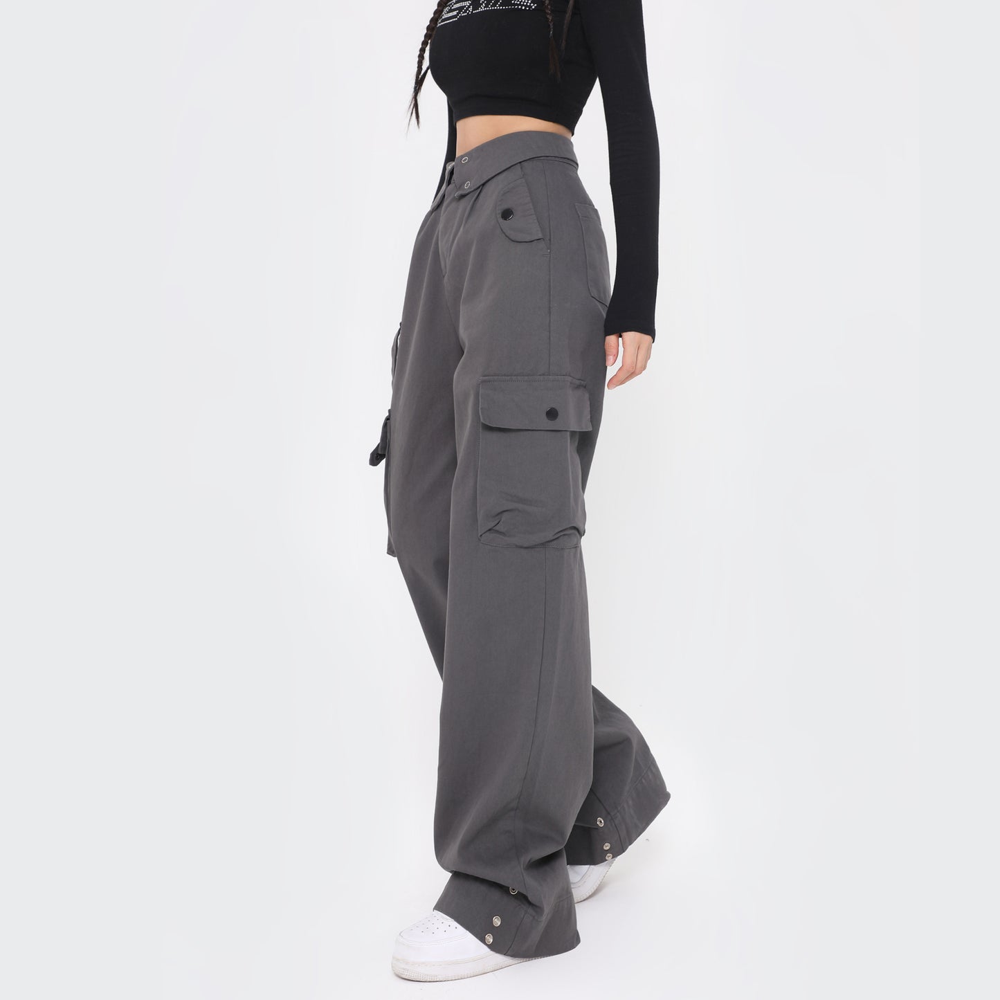 Sense High Waist Overalls leg pants