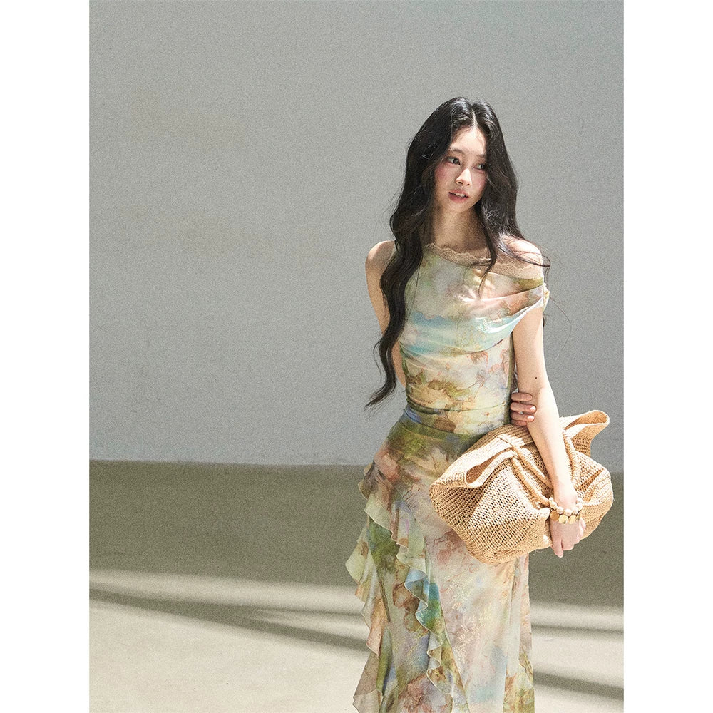 AOMALM™ Women's Off-Shoulder Floral Lace Maxi Dress