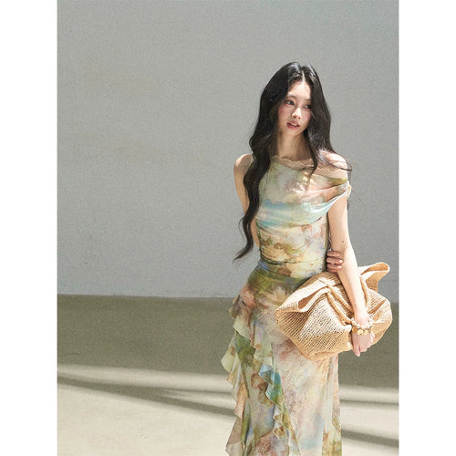 AOMALM™ Women's Off-Shoulder Floral Lace Maxi Dress