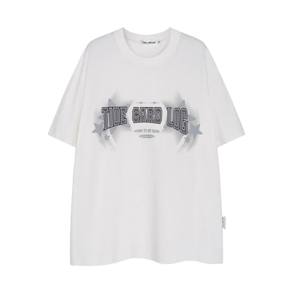 High Street Fuzzy Letter T-shirt Oversize