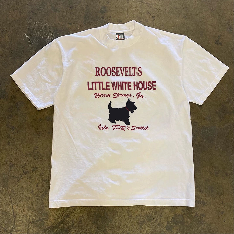 Little Black Dog T-shirt Oversize for Unisex