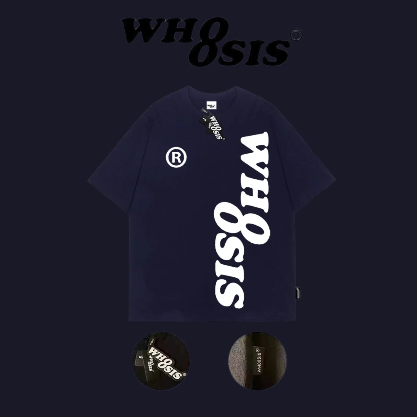 WHOOSIS Large Printed Short-sleeved For Unisex