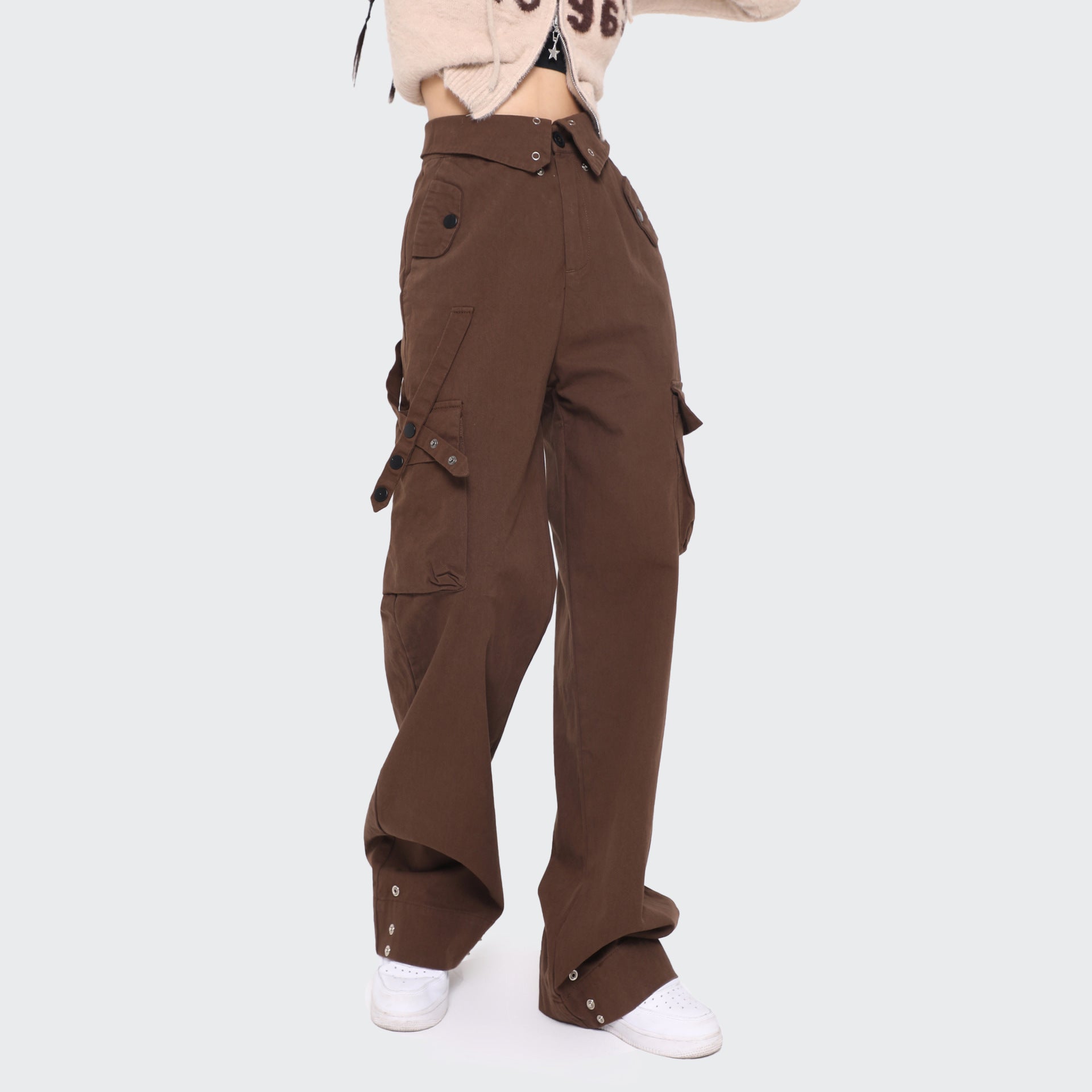 Sense High Waist Overalls leg pants