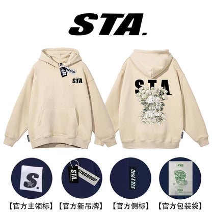 STA  Flower Velvet Thickened  Sweatshirt for Unisex