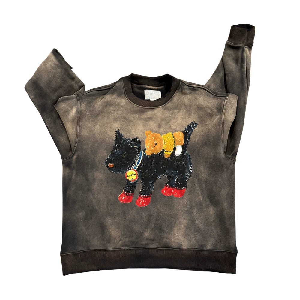 Vintage Dog Black Brand Bear Sweatshirt