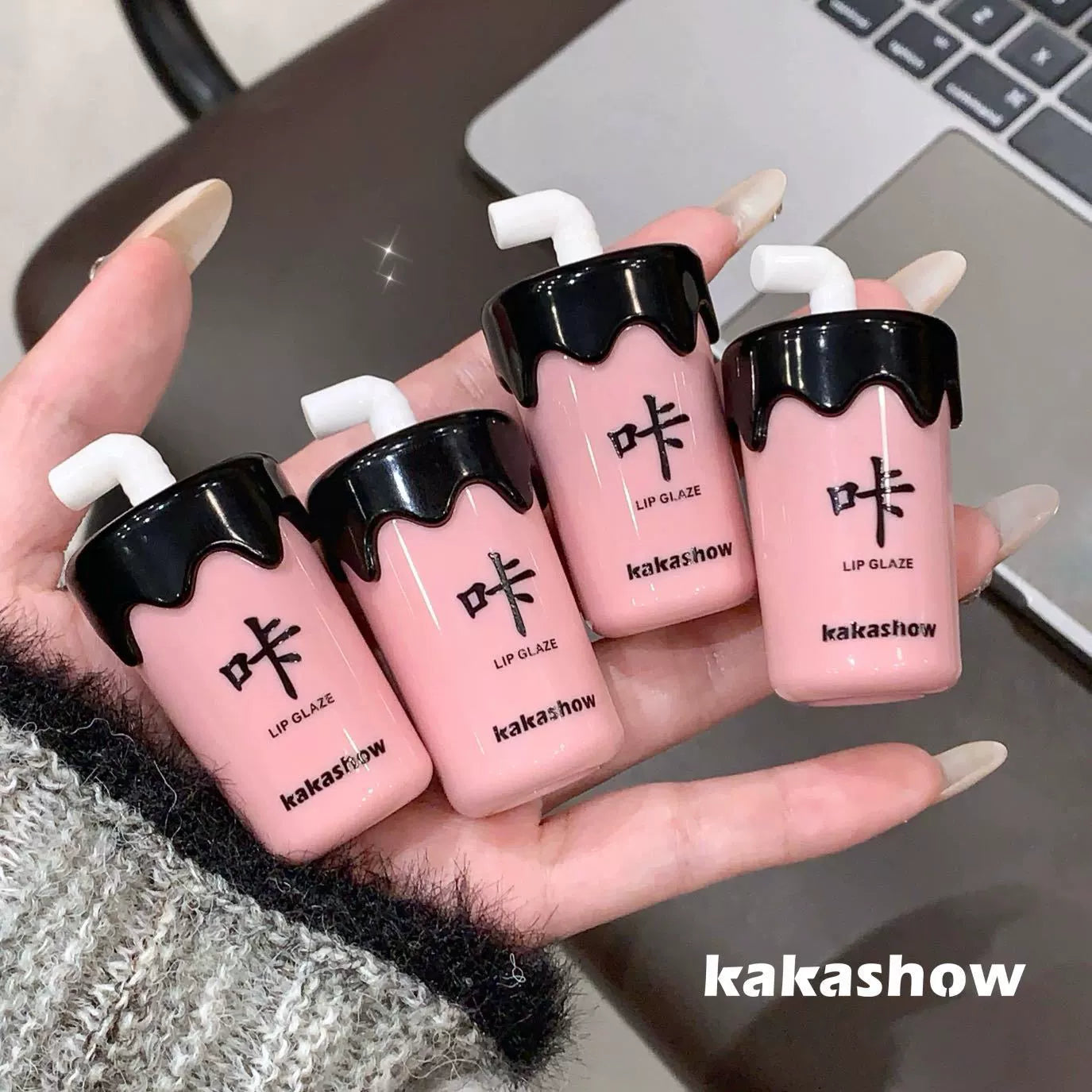 Milk Tea Cup Lip Glaze Matte Cartoon Kakashow