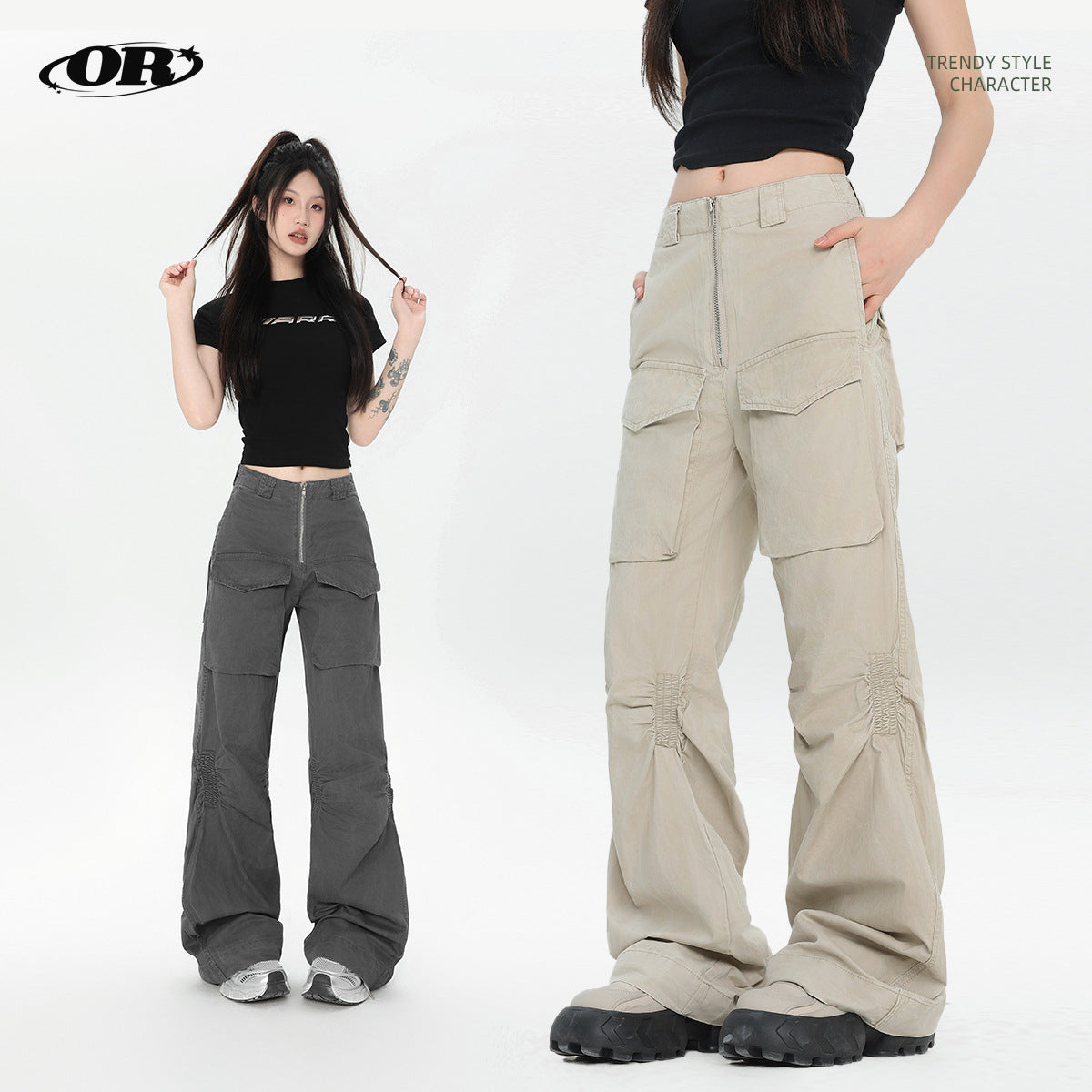 Retro Slim Fit Straight Overalls Pants