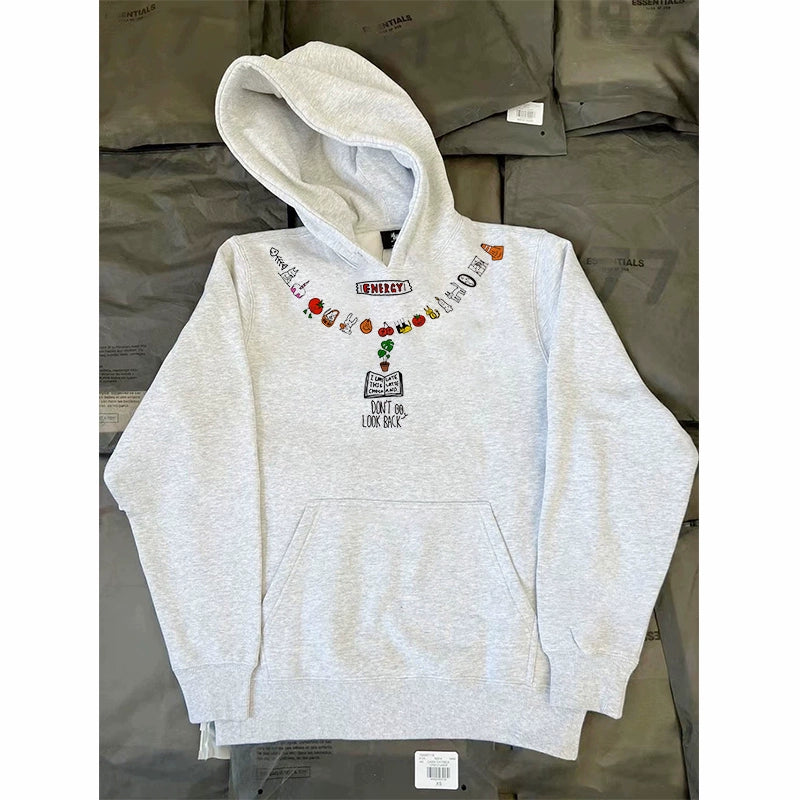 Anti-pilling Chain Hip Hop High Street All-match Hooded Sweatshirt