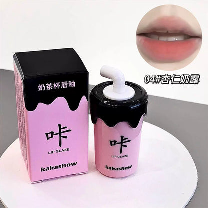 Milk Tea Cup Lip Glaze Matte Cartoon Kakashow