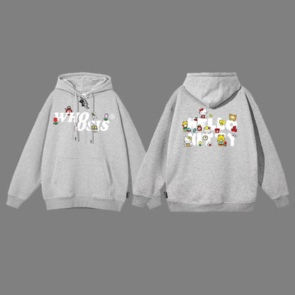 WHOOSIS Joint Hello Kitty Cartoon Hooded Sweatshirt for Unisex