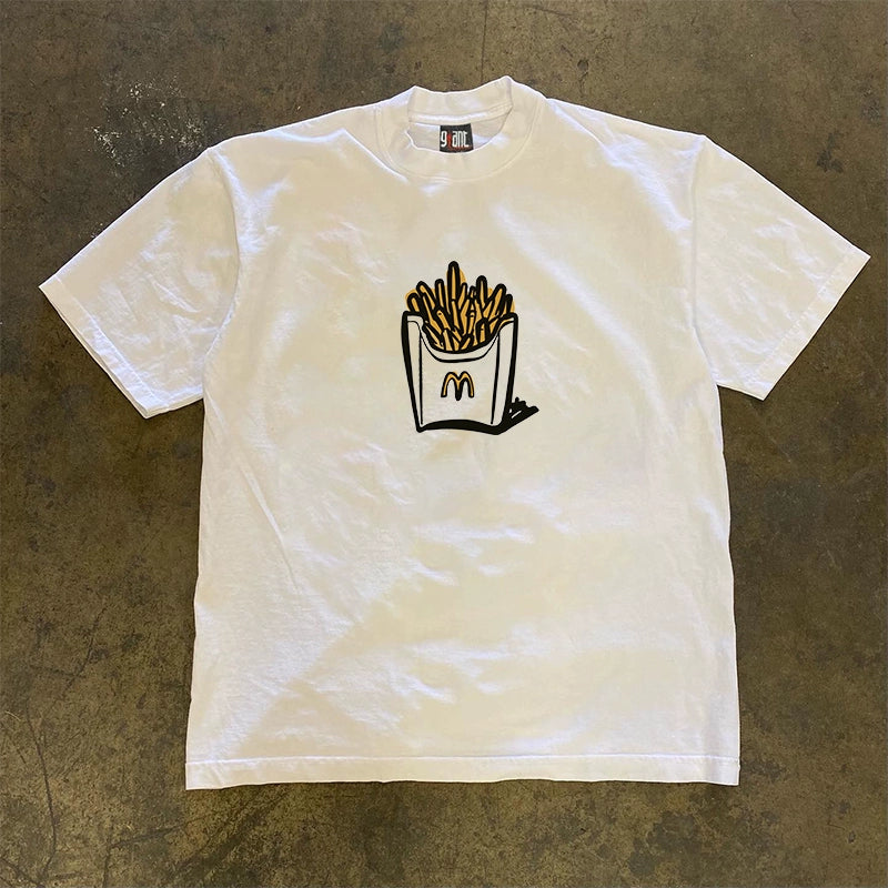 French Fries Summer Short-sleeved T-shirt for Unisex