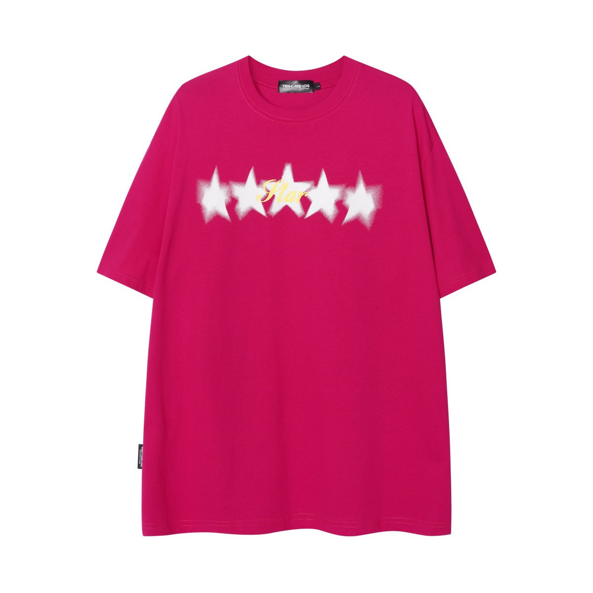 Removable Star  Fun Loose Crewneck T-shirt Short Sleeve