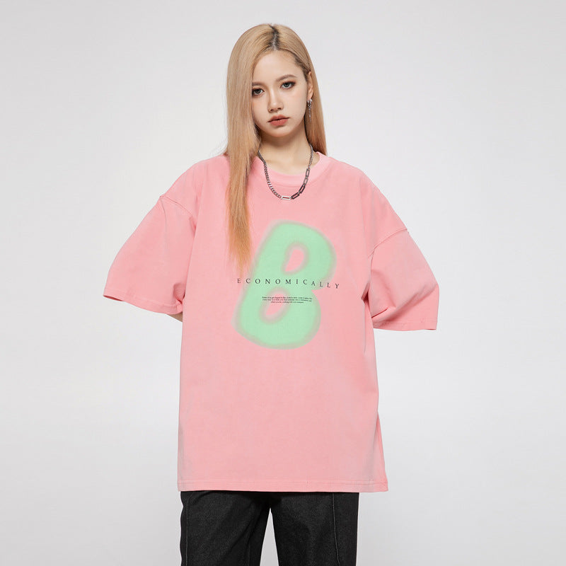 Unisex Summer Candy Loose Solid Color Printing Youth Crady