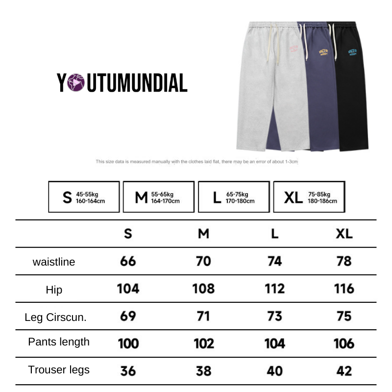 Unisex Trendy Brand Casual Sports Straight Leg Pants Crady